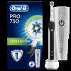 Oral-B PRO 750 Black Electric Toothbrush by Braun + FREE Travel Case